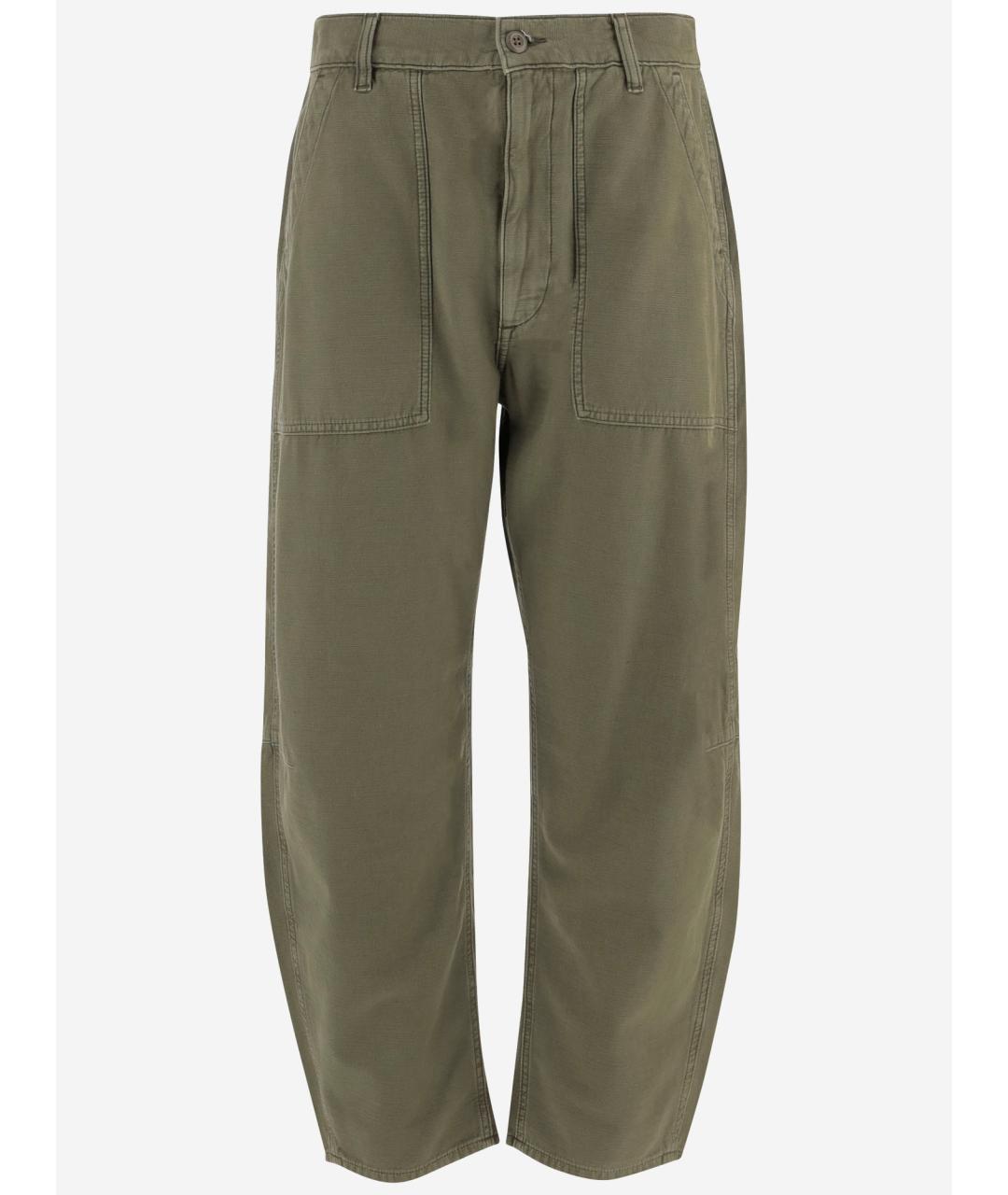 POLO RALPH LAUREN Зеленые хлопковые прямые брюки, фото 4