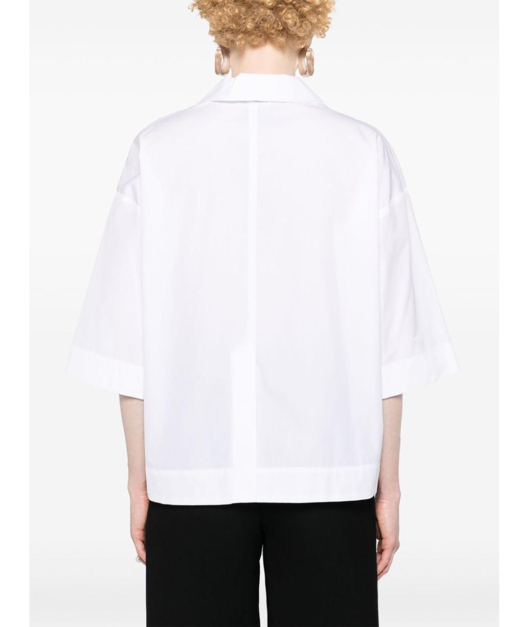 SPORTMAX Белая хлопковая рубашка, фото 5