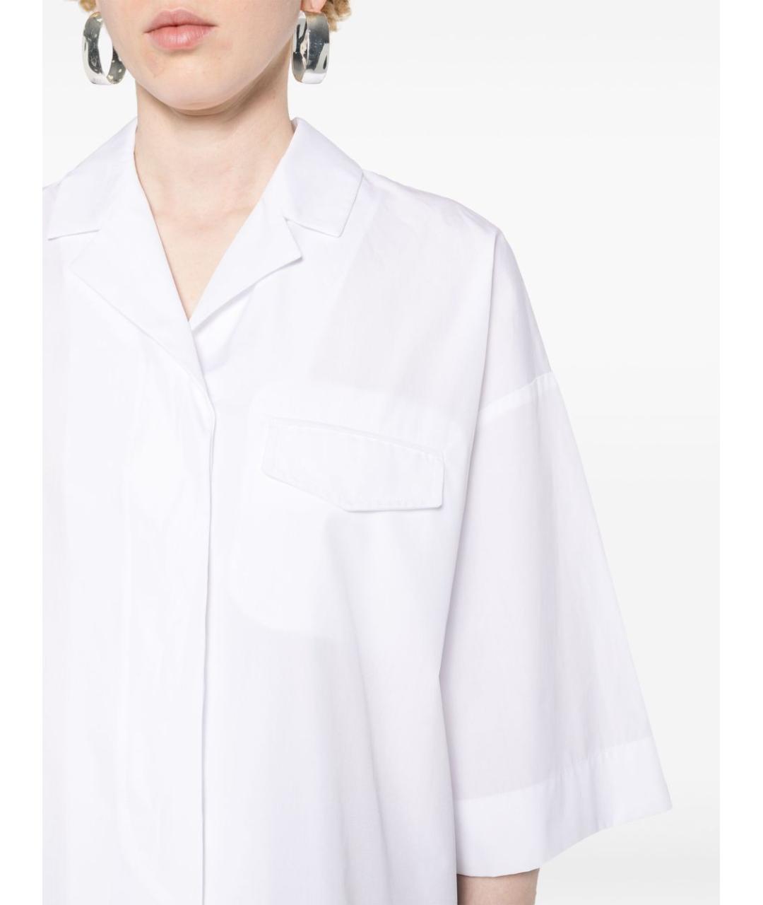 SPORTMAX Белая хлопковая рубашка, фото 3