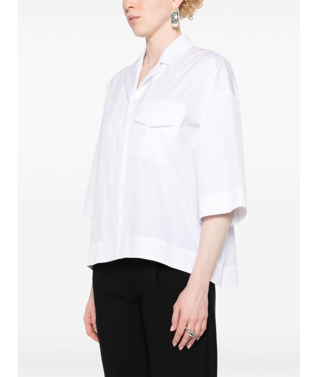 SPORTMAX Белая хлопковая рубашка, фото 4