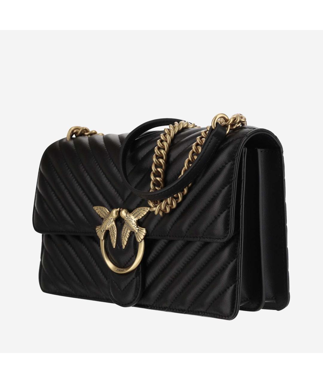 PINKO Черная кожаная сумка через плечо, фото 2