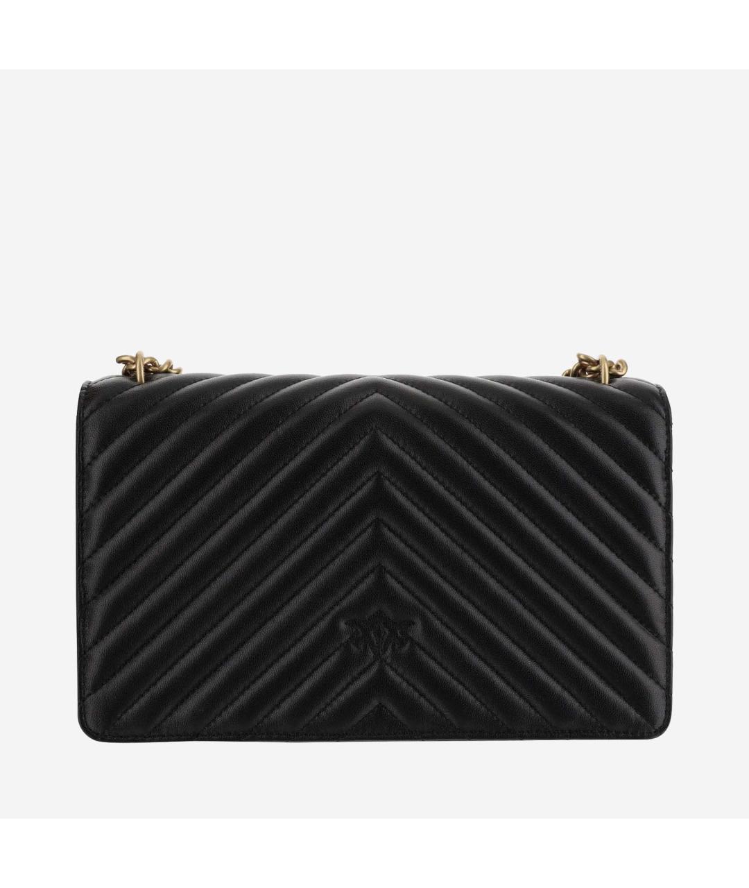 PINKO Черная кожаная сумка через плечо, фото 3