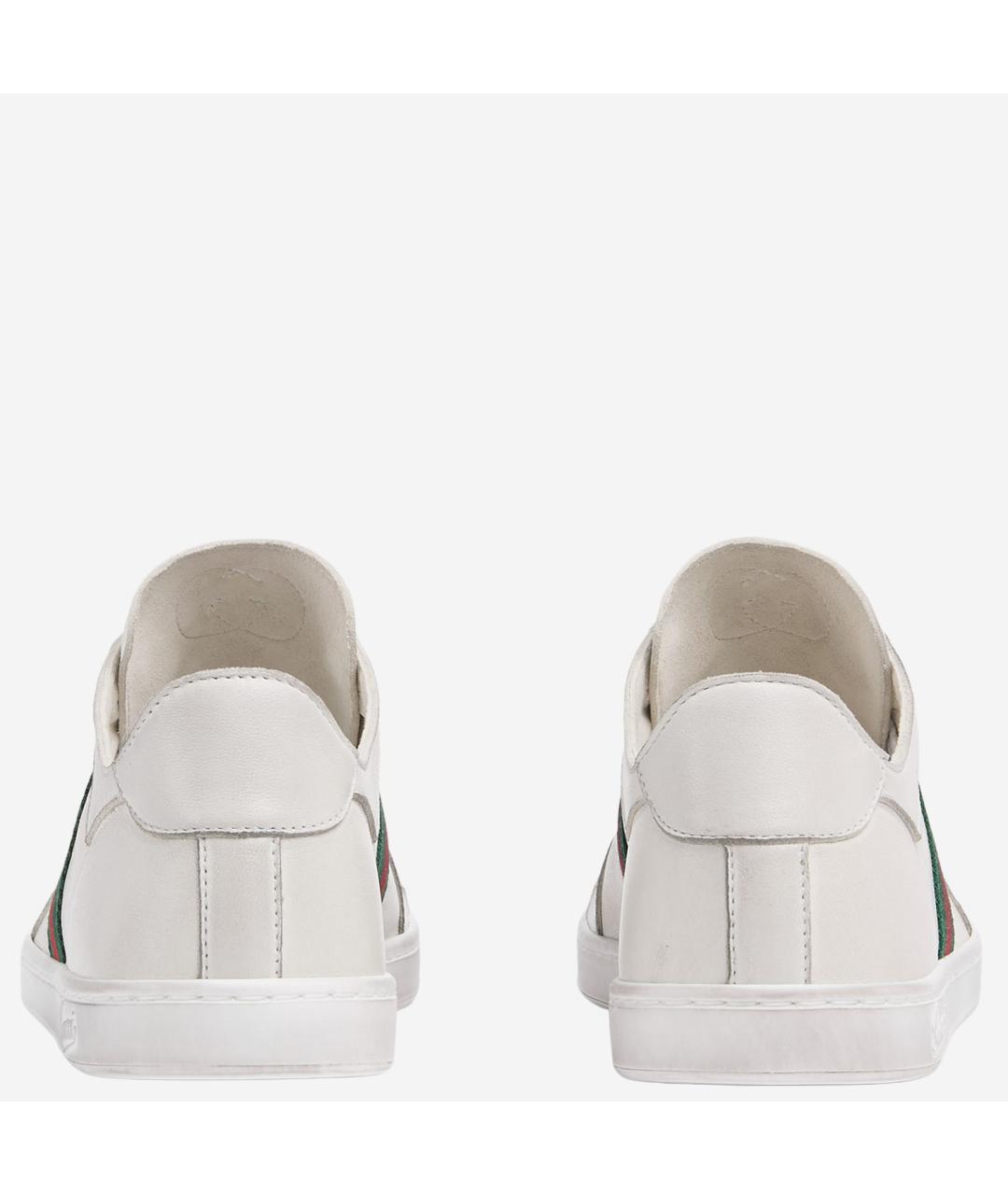 GUCCI Белые кожаные кроссовки, фото 3