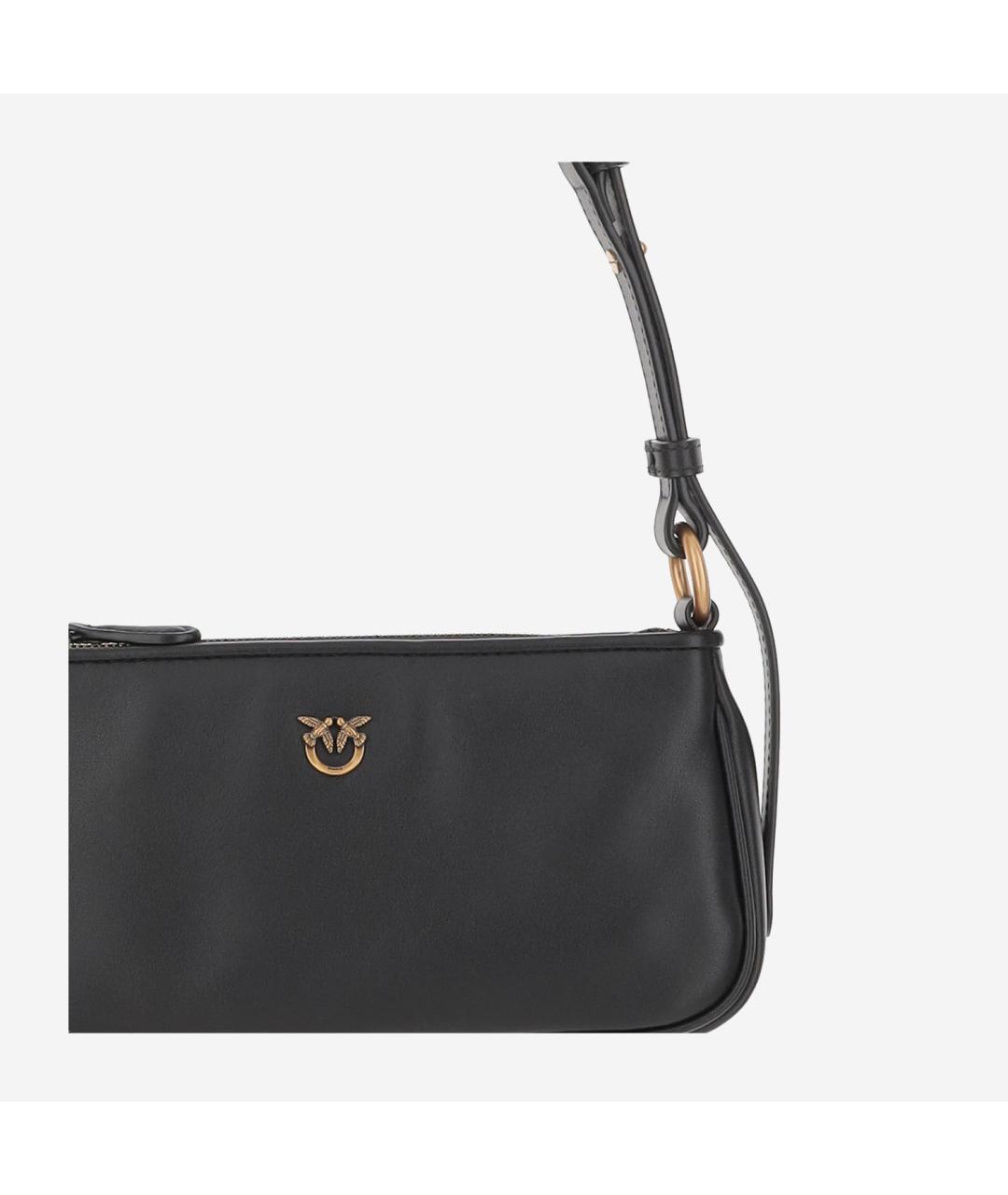 PINKO Черная кожаная сумка через плечо, фото 4