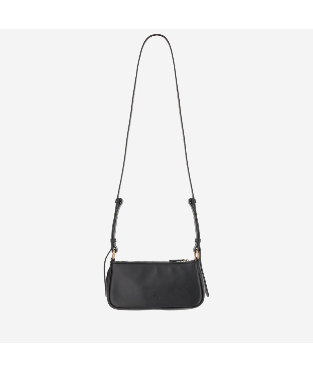 PINKO Черная кожаная сумка через плечо, фото 3