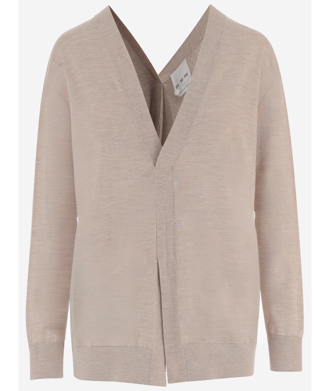 Sa Su Phi Бежевый кашемировый джемпер / свитер, фото 4