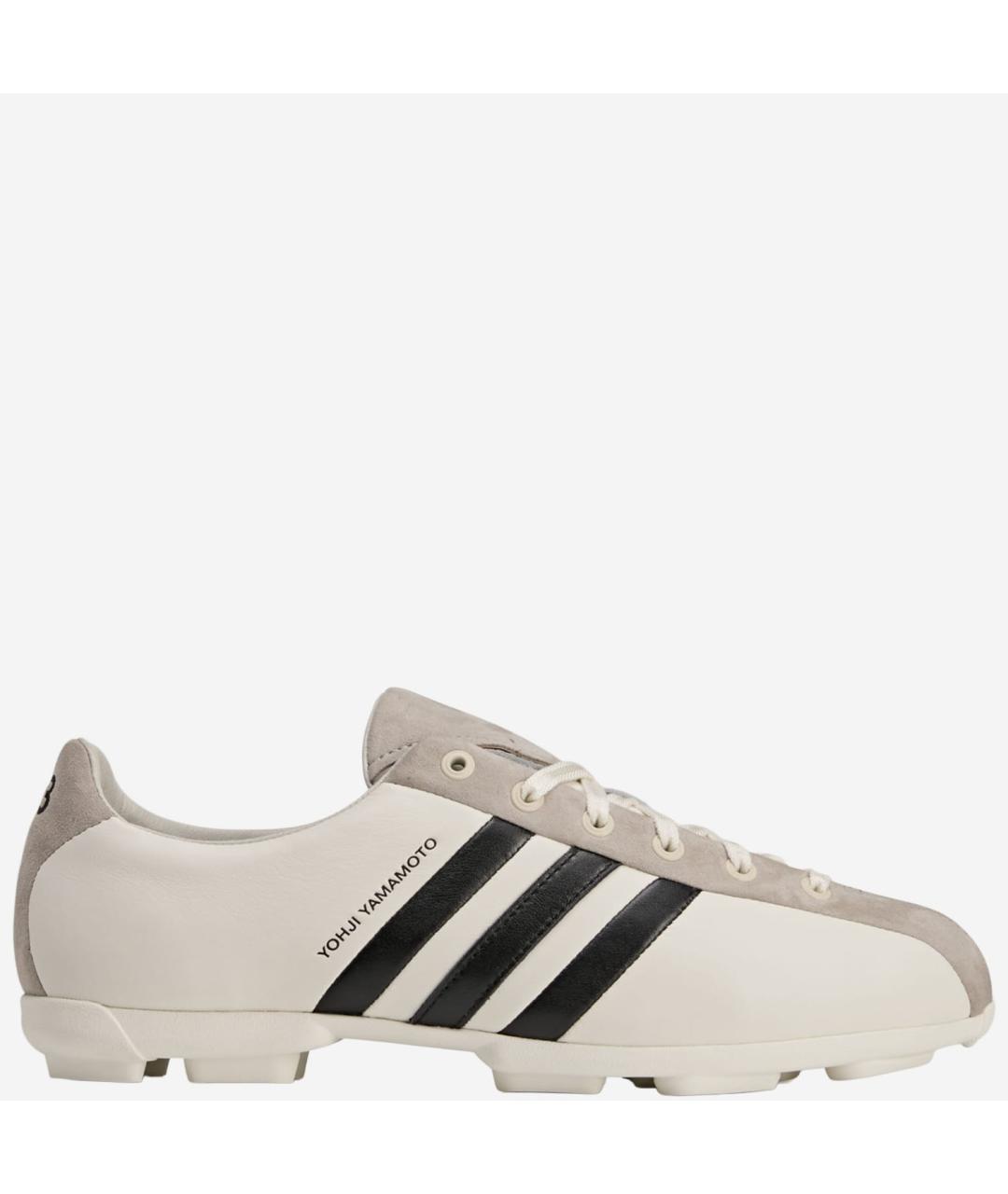 Y-3 Бежевые кожаные низкие кроссовки / кеды, фото 6