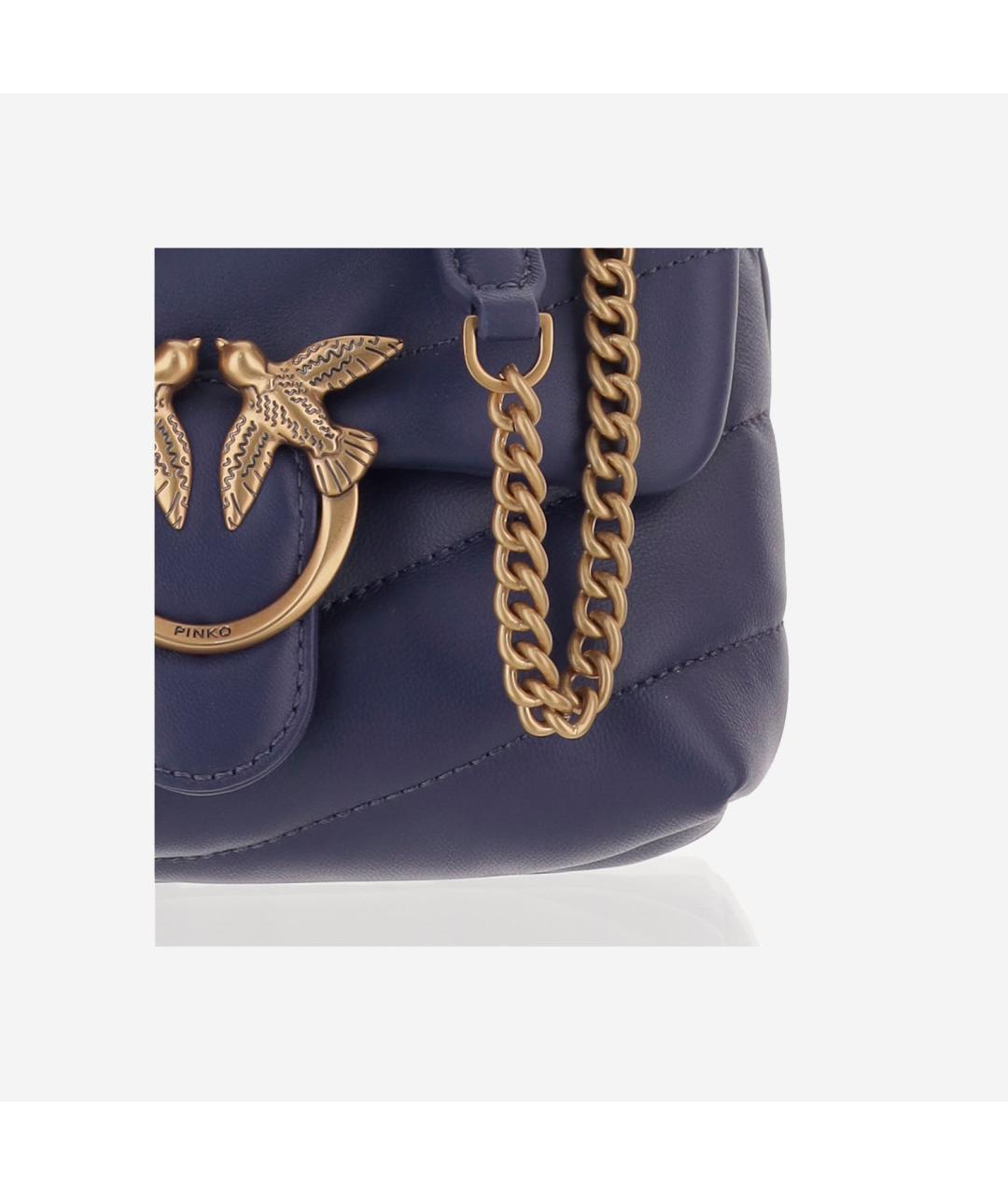 PINKO Фиолетовая кожаная сумка через плечо, фото 4