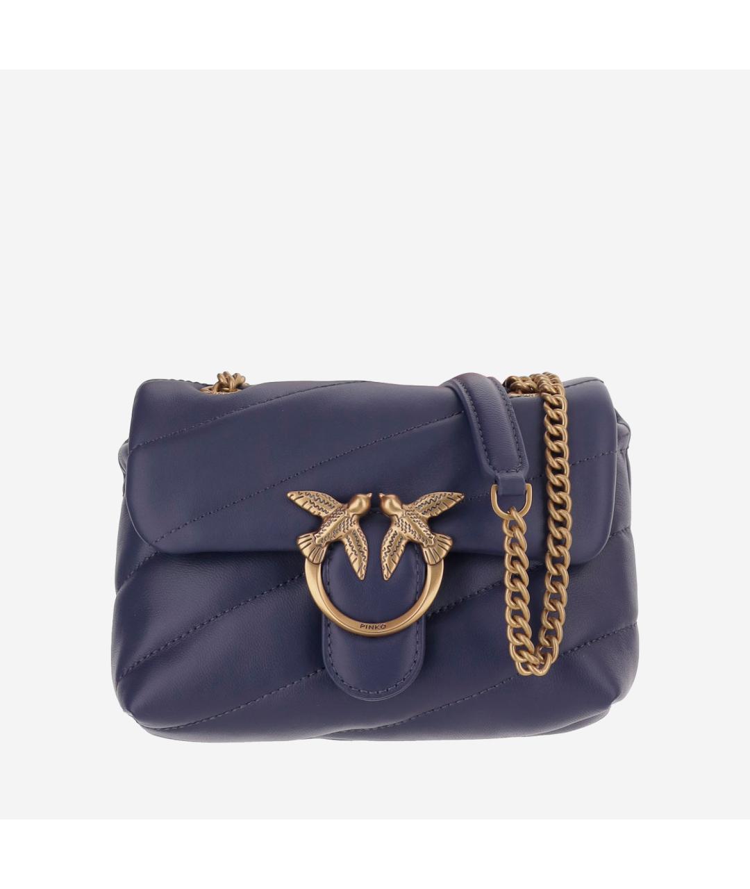 PINKO Фиолетовая кожаная сумка через плечо, фото 5