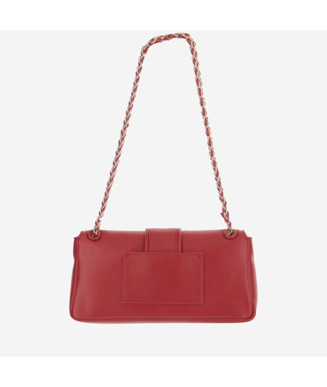 JACQUEMUS Красная кожаная сумка через плечо, фото 3