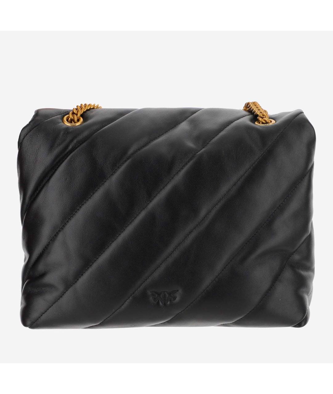 PINKO Черная кожаная сумка через плечо, фото 3