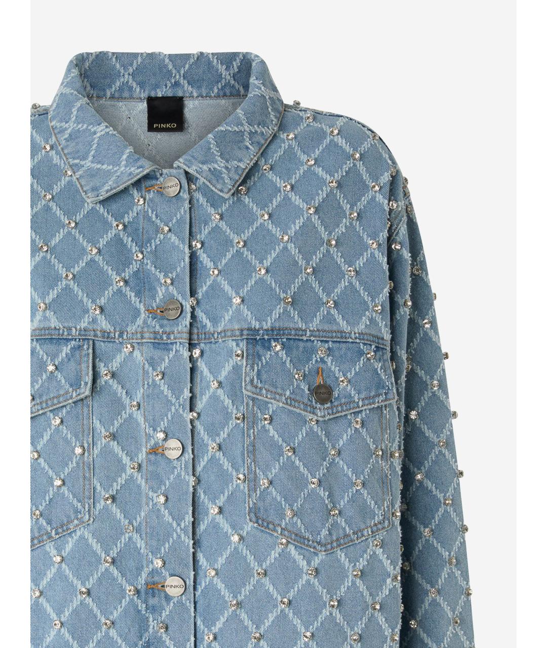 PINKO Синяя деним куртка, фото 3