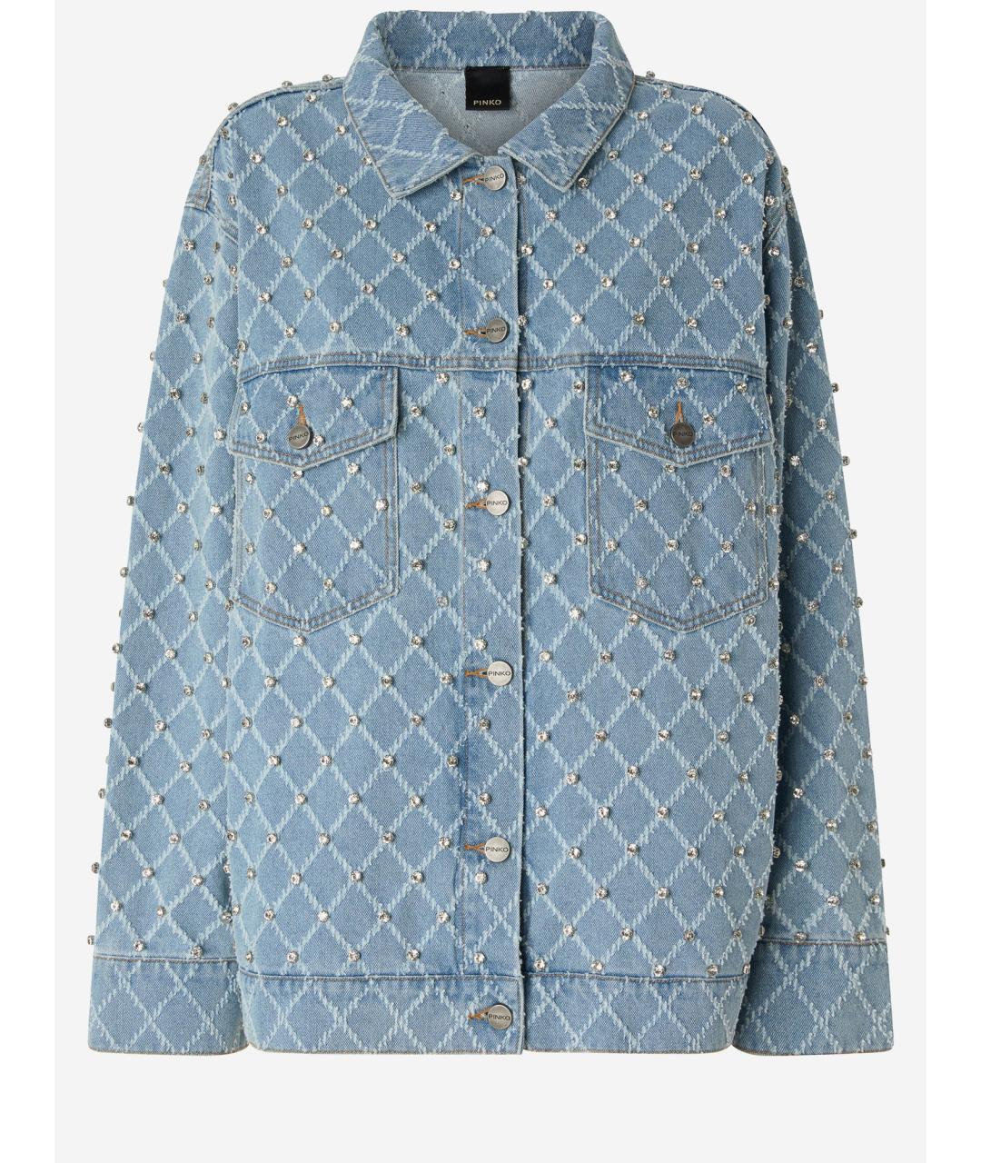 PINKO Синяя деним куртка, фото 4
