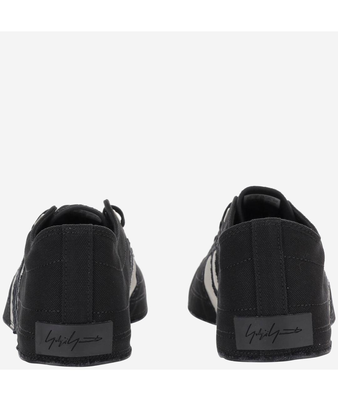 Y-3 Черные текстильные низкие кроссовки / кеды, фото 4