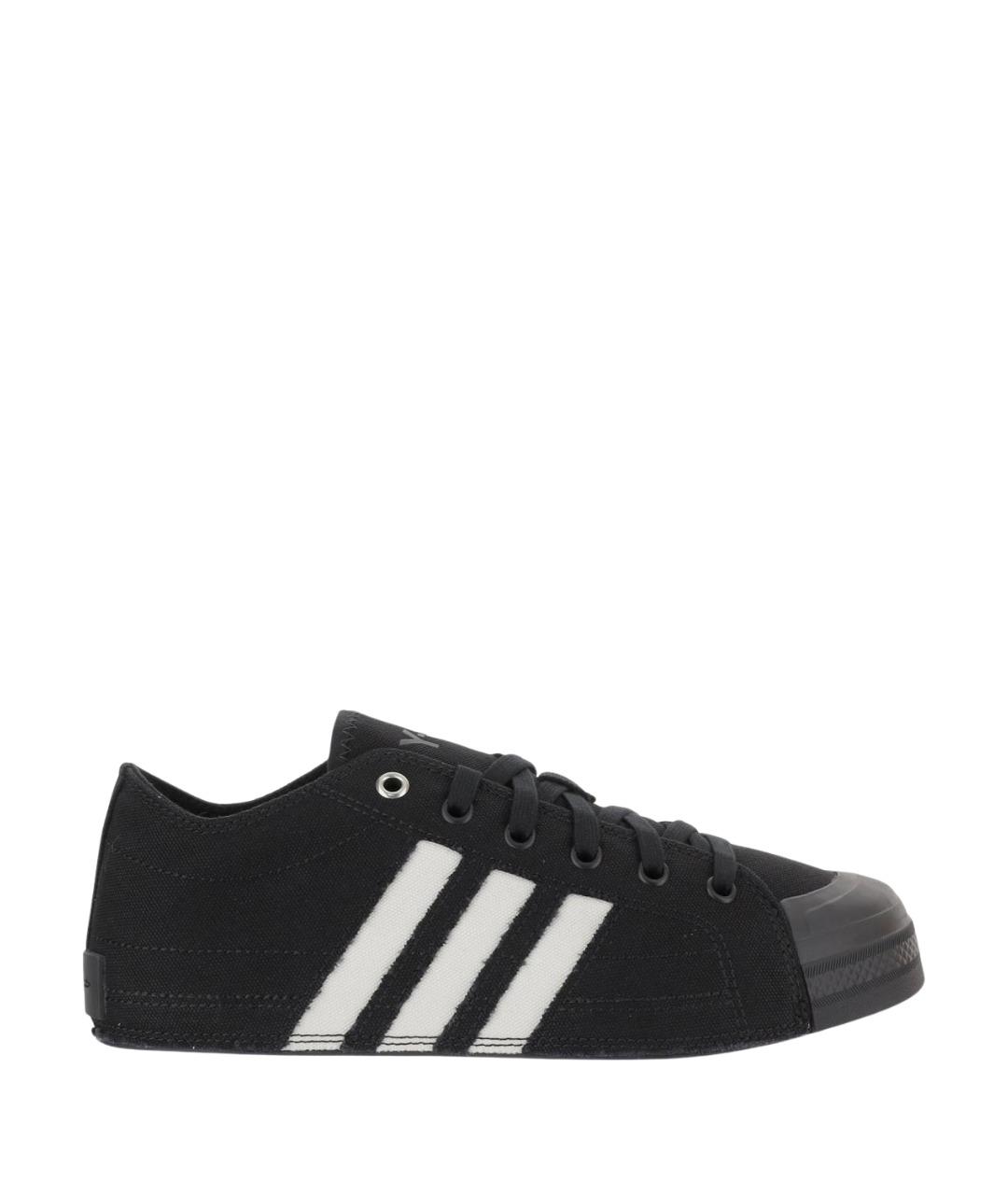 Y-3 Черные текстильные низкие кроссовки / кеды, фото 1