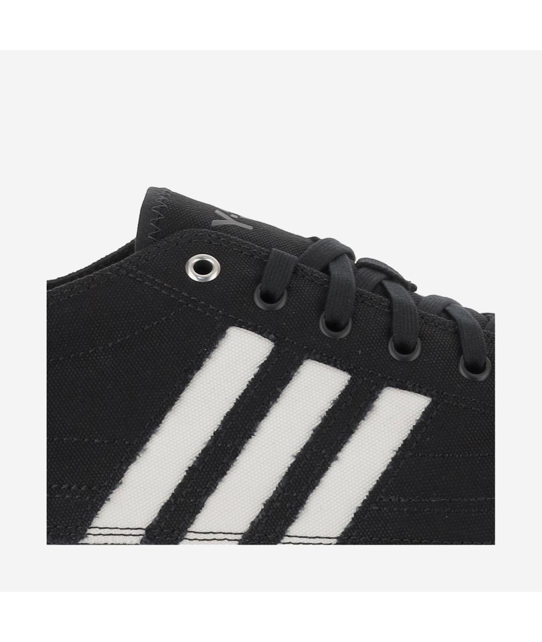 Y-3 Черные текстильные низкие кроссовки / кеды, фото 5