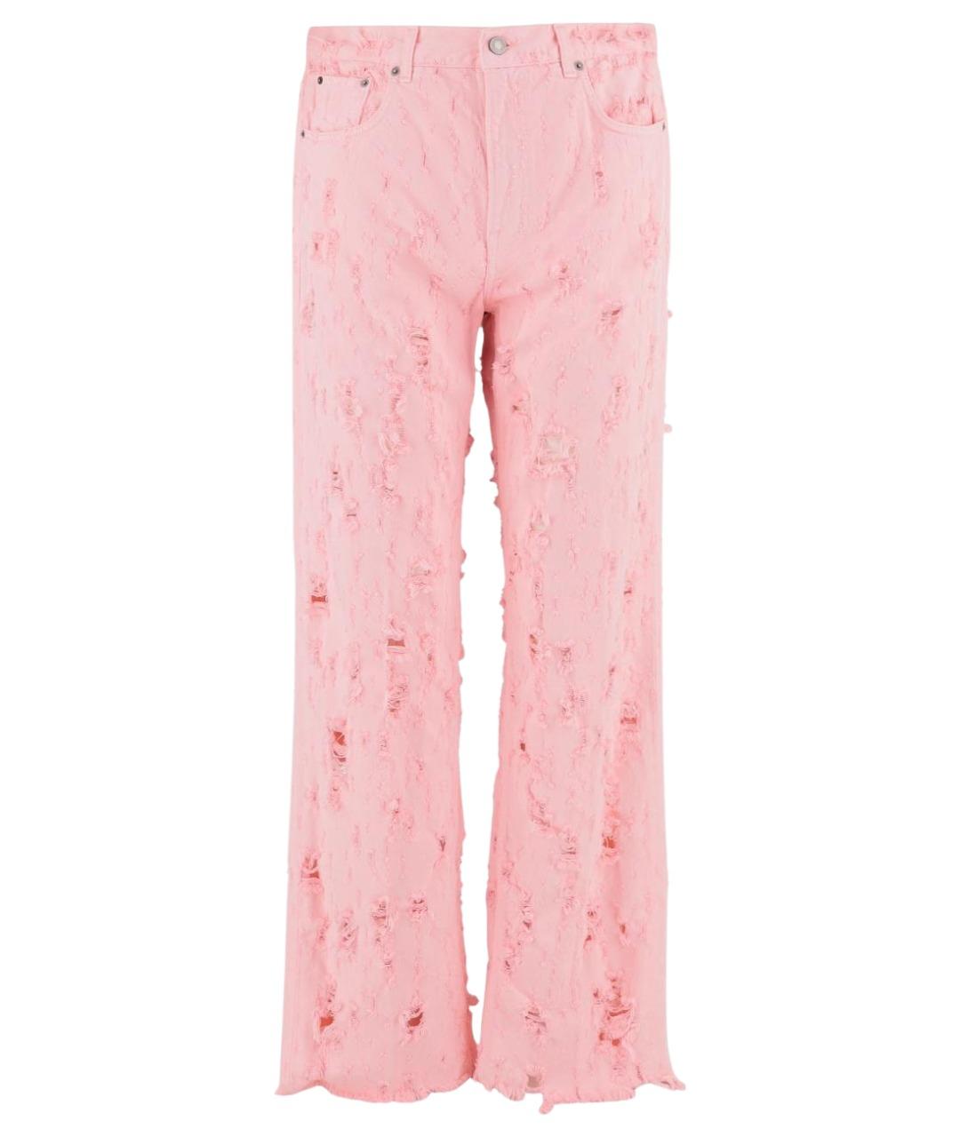 HAIKURE Розовые хлопковые прямые джинсы, фото 1