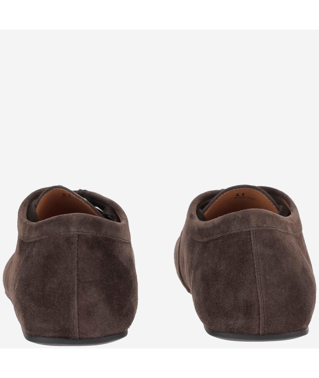 TOD'S Коричневые замшевые низкие ботинки, фото 4