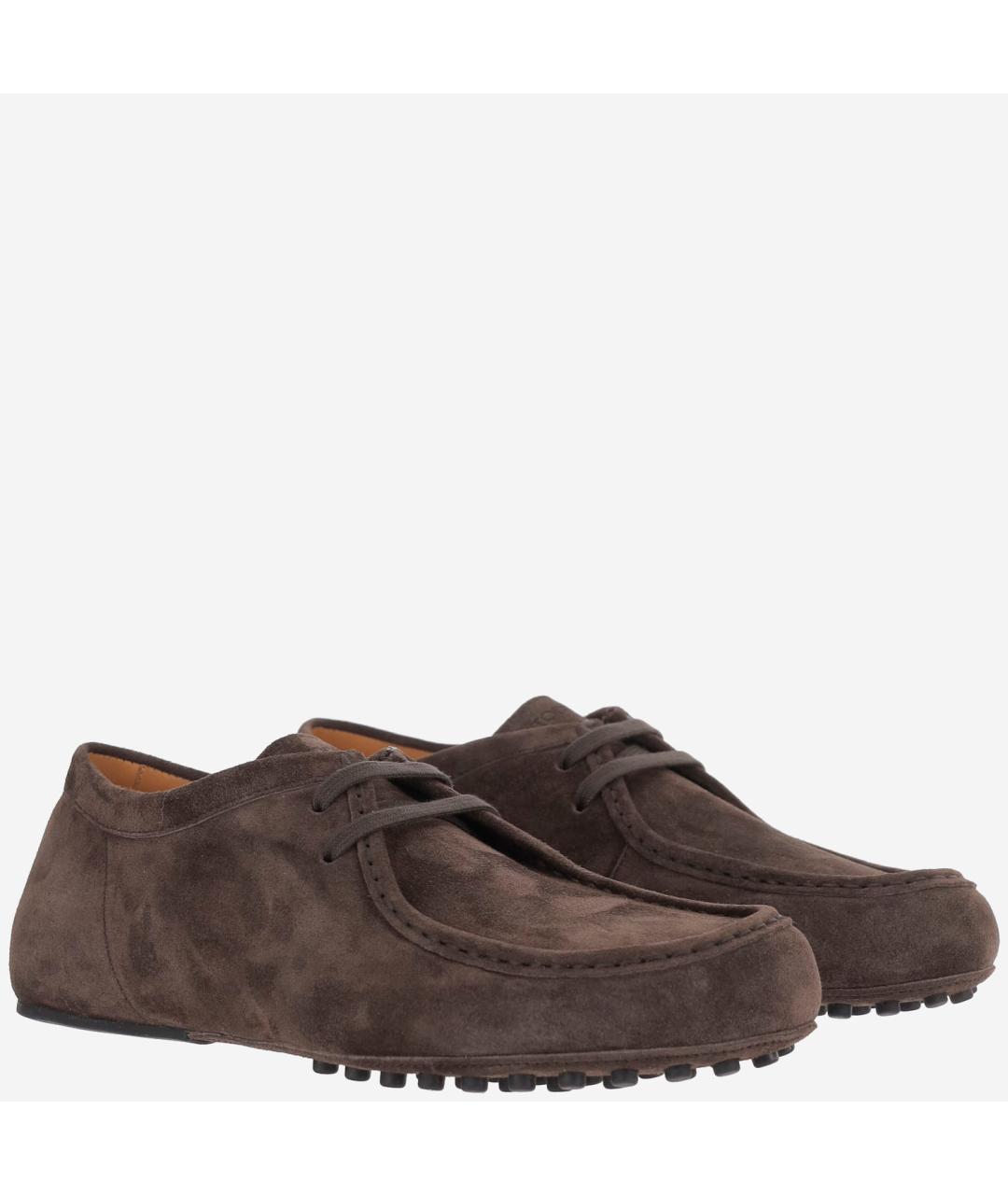 TOD'S Коричневые замшевые низкие ботинки, фото 3