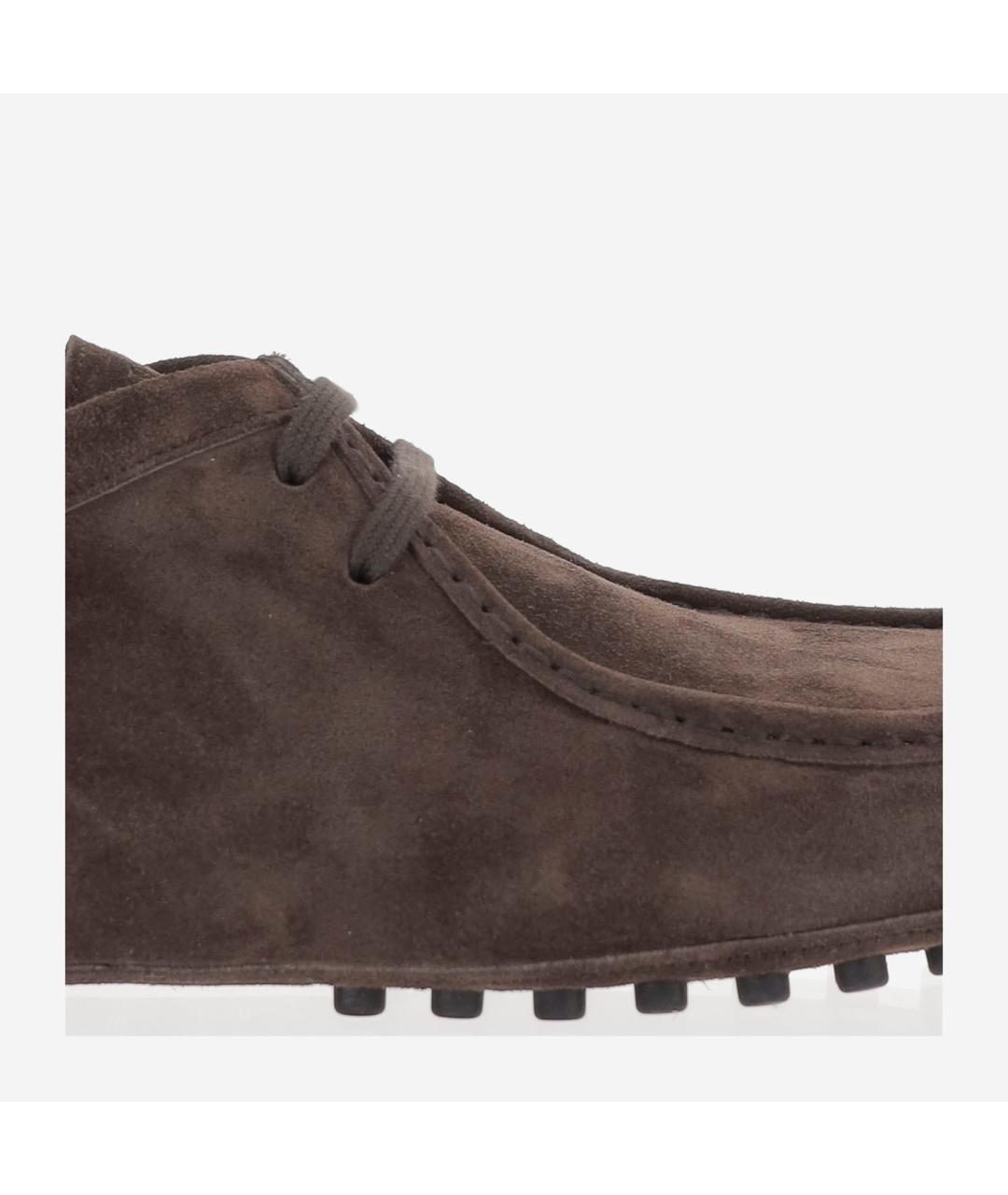 TOD'S Коричневые замшевые низкие ботинки, фото 5