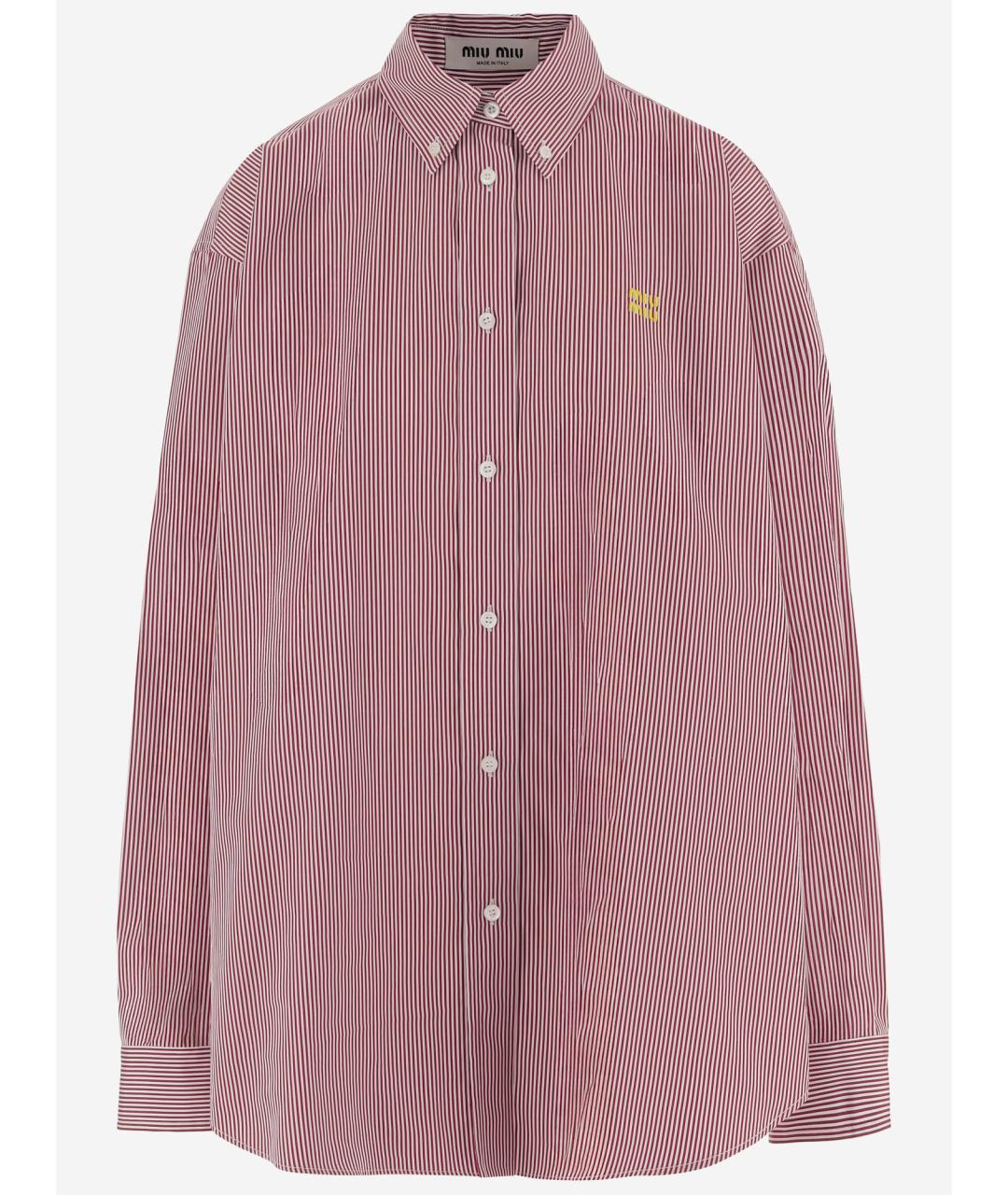 MIU MIU Красная хлопковая рубашка, фото 4