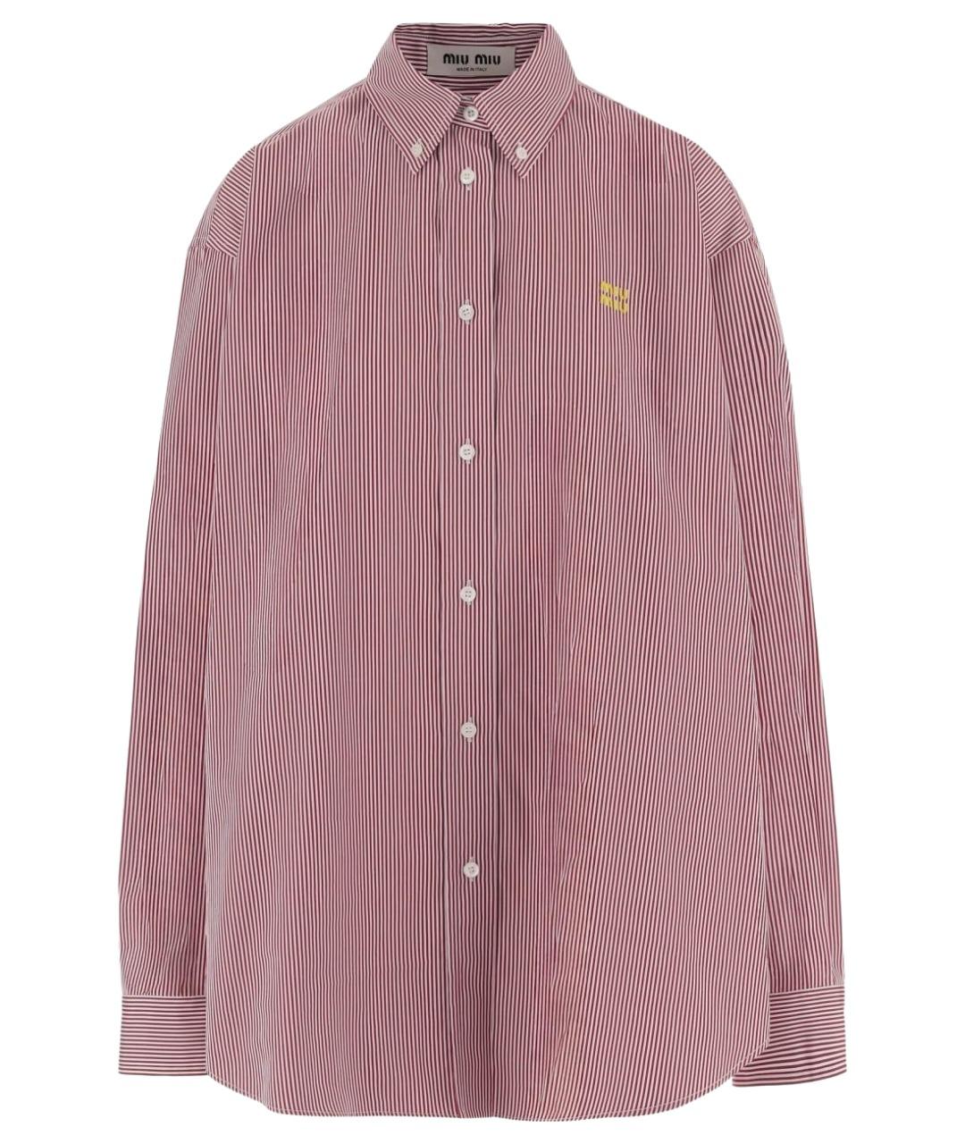 MIU MIU Красная хлопковая рубашка, фото 1