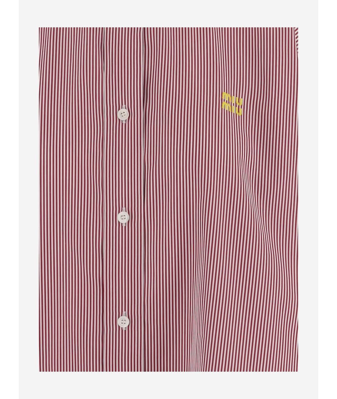 MIU MIU Красная хлопковая рубашка, фото 3