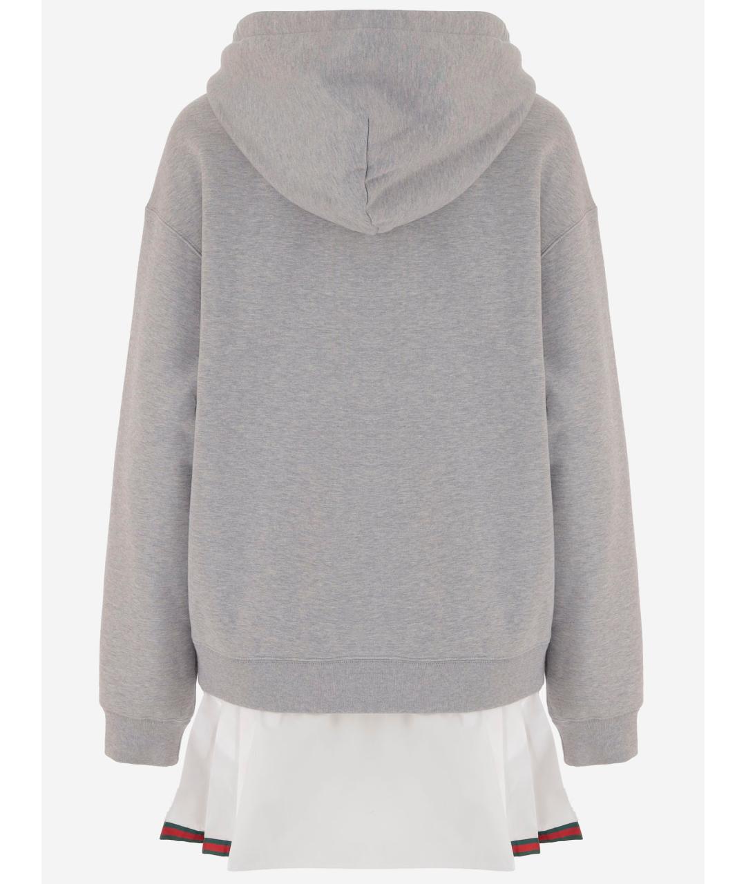 GUCCI Серое хлопковое повседневное платье, фото 2