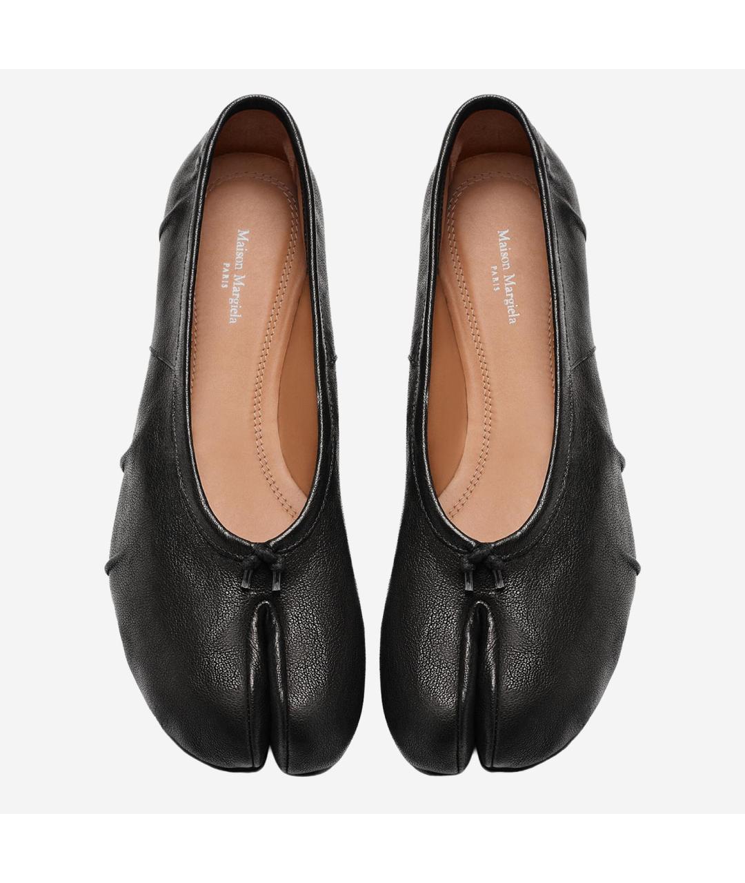 MAISON MARGIELA Черные кожаные балетки, фото 2