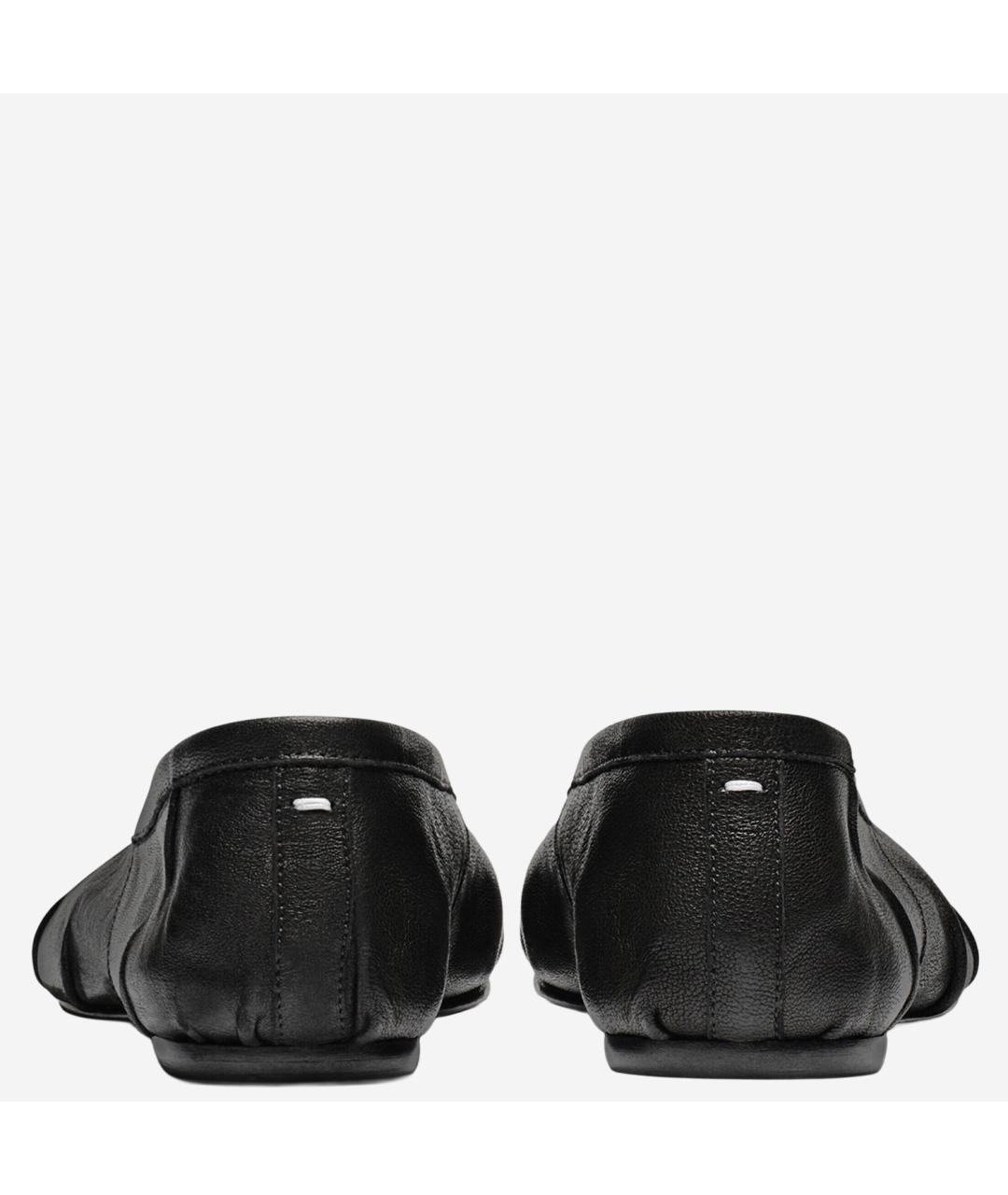 MAISON MARGIELA Черные кожаные балетки, фото 4