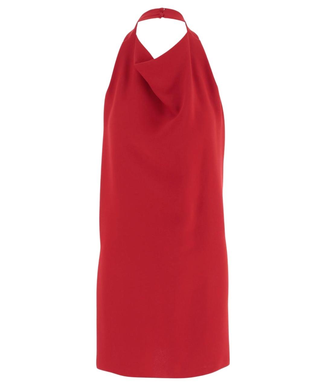 VALENTINO Красное шелковое коктейльное платье, фото 1
