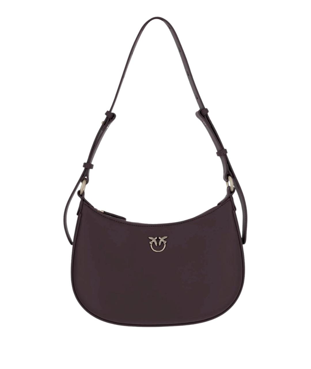 PINKO Бордовая кожаная сумка через плечо, фото 1