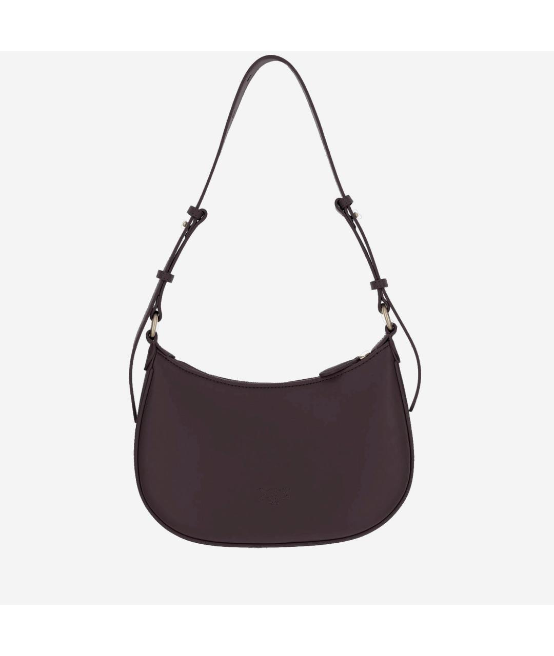 PINKO Бордовая кожаная сумка через плечо, фото 3