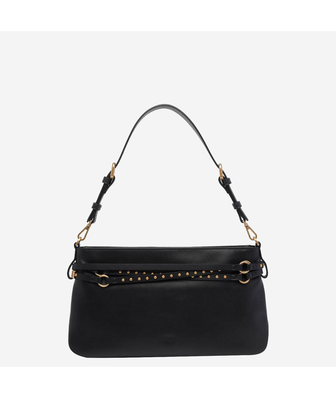 PINKO Черная кожаная сумка через плечо, фото 3