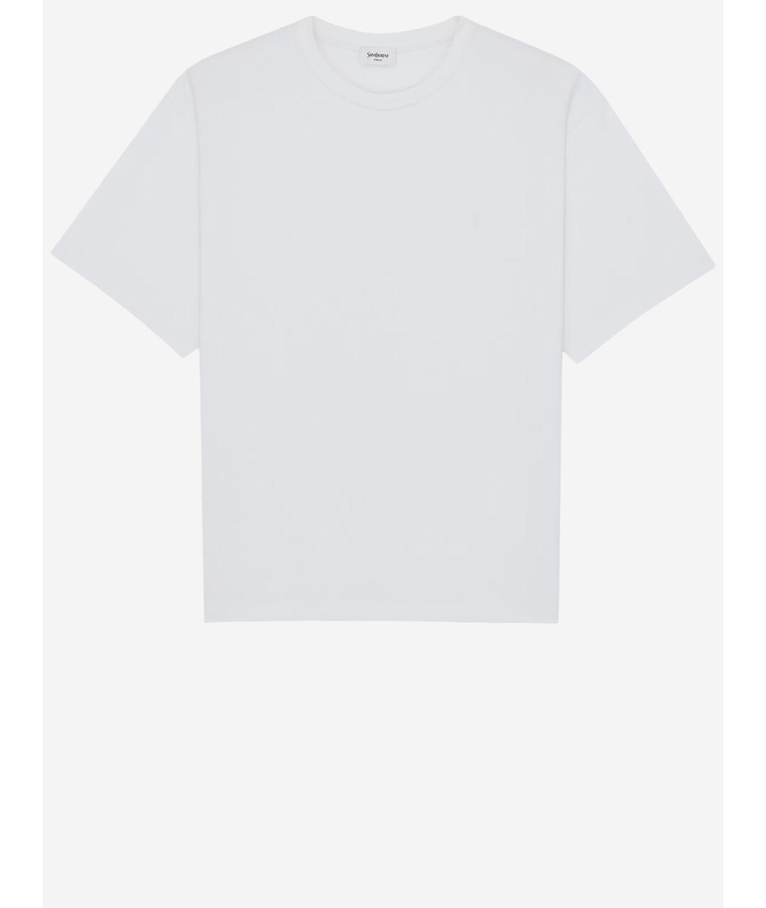 SAINT LAURENT Белая хлопковая футболка, фото 4