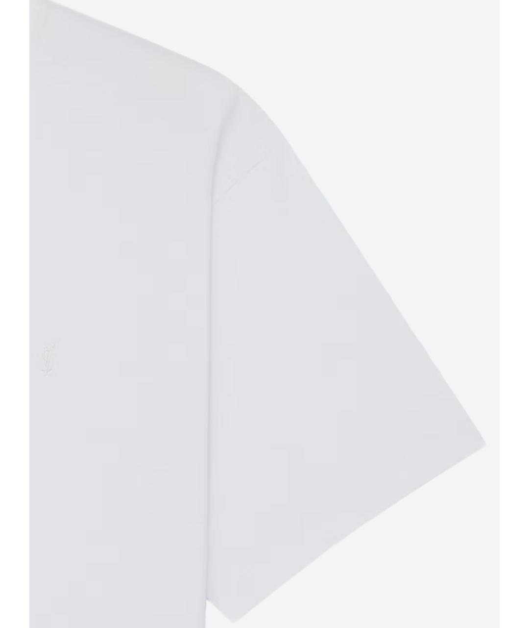 SAINT LAURENT Белая хлопковая футболка, фото 3