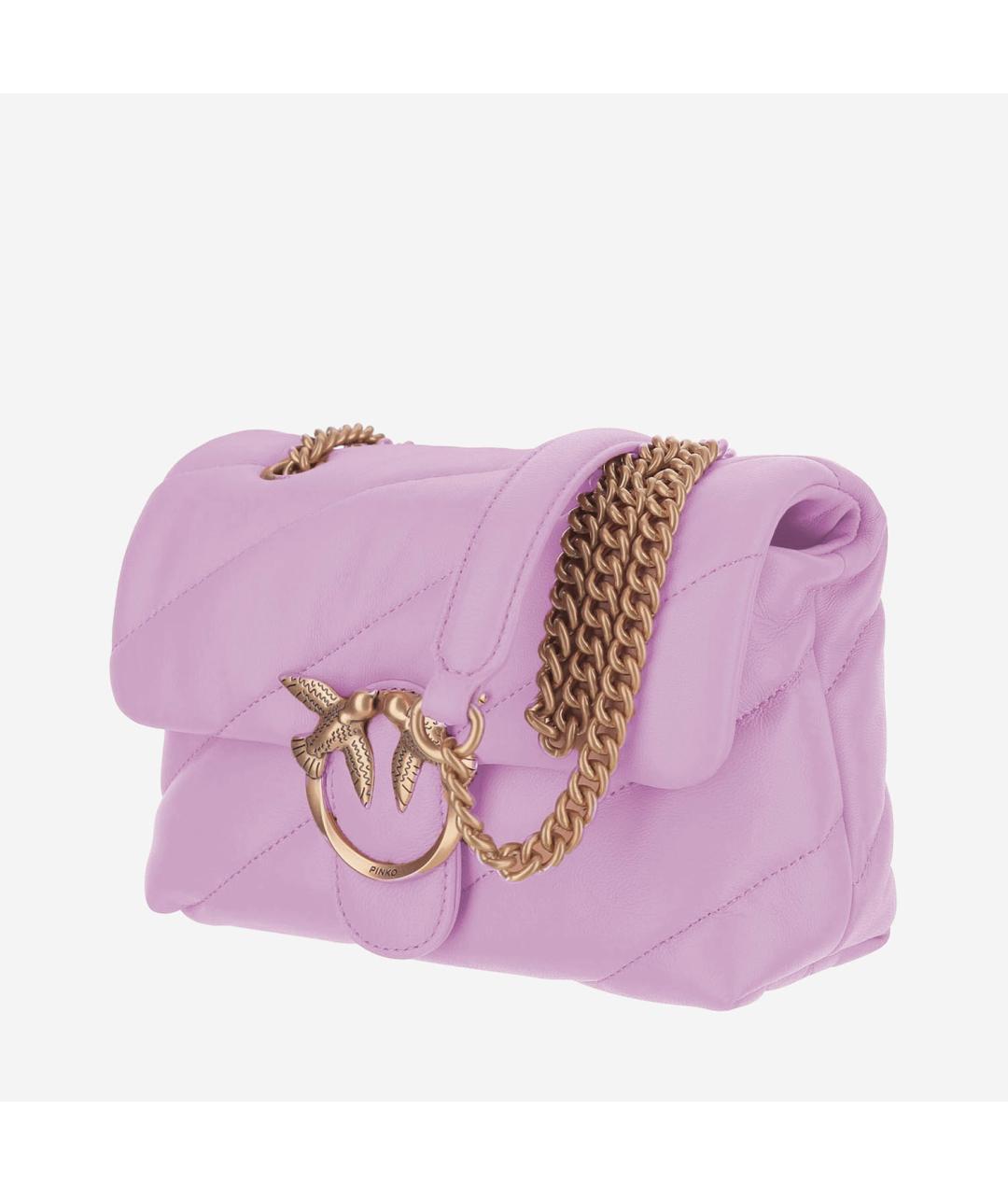 PINKO Розовая кожаная сумка через плечо, фото 2