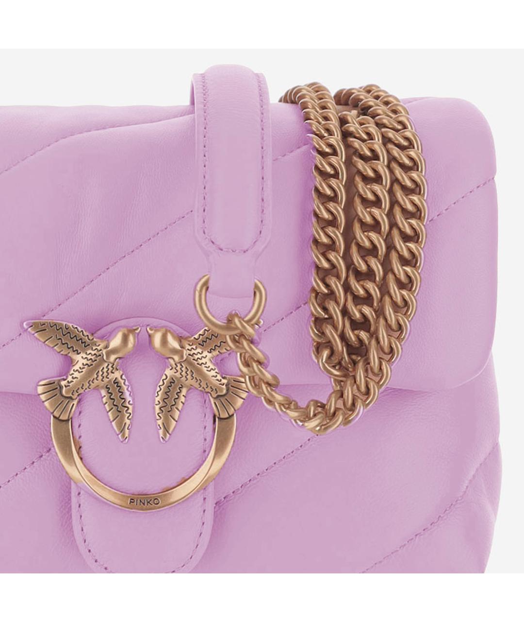 PINKO Розовая кожаная сумка через плечо, фото 4