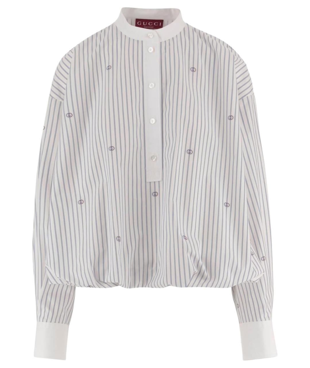 GUCCI Белая хлопковая рубашка, фото 1