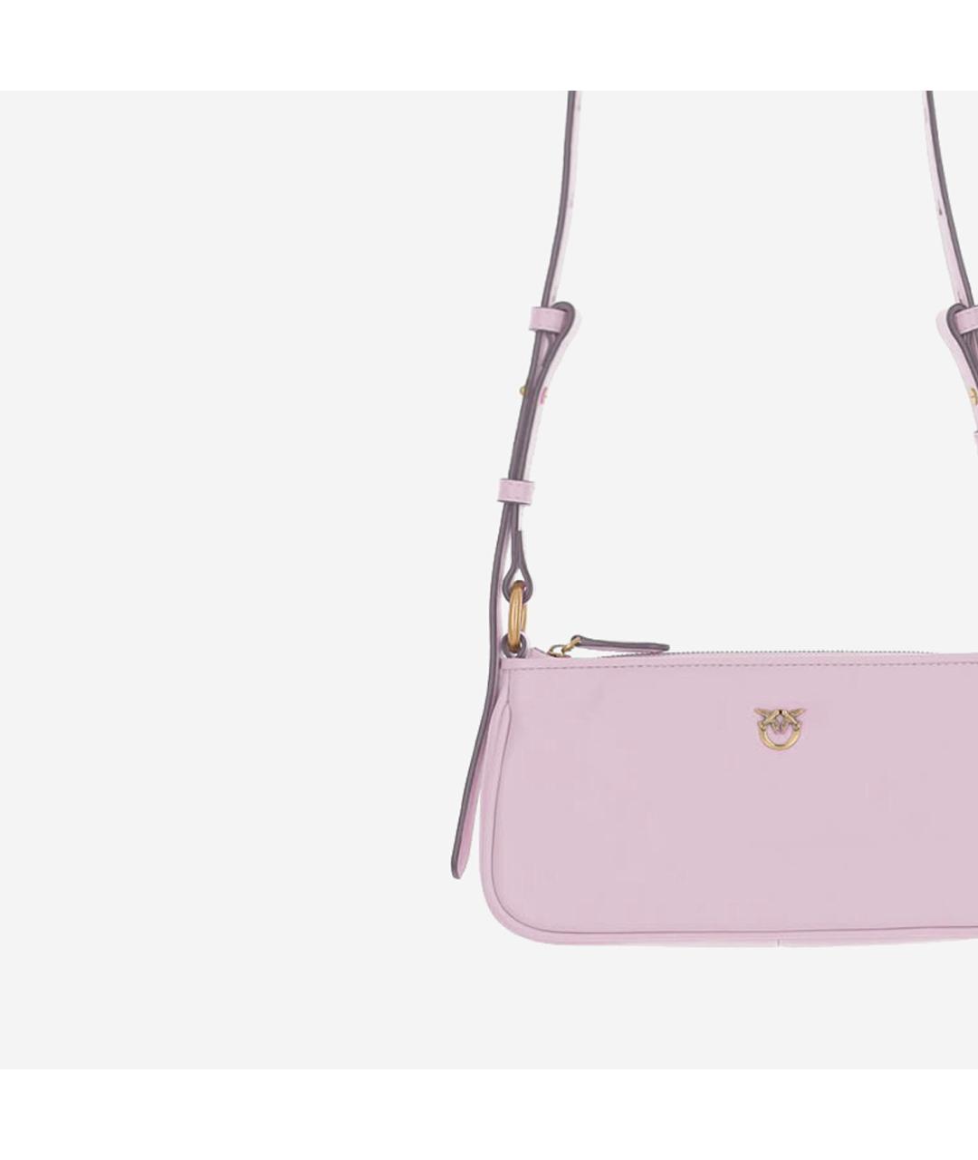 PINKO Розовая кожаная сумка через плечо, фото 4