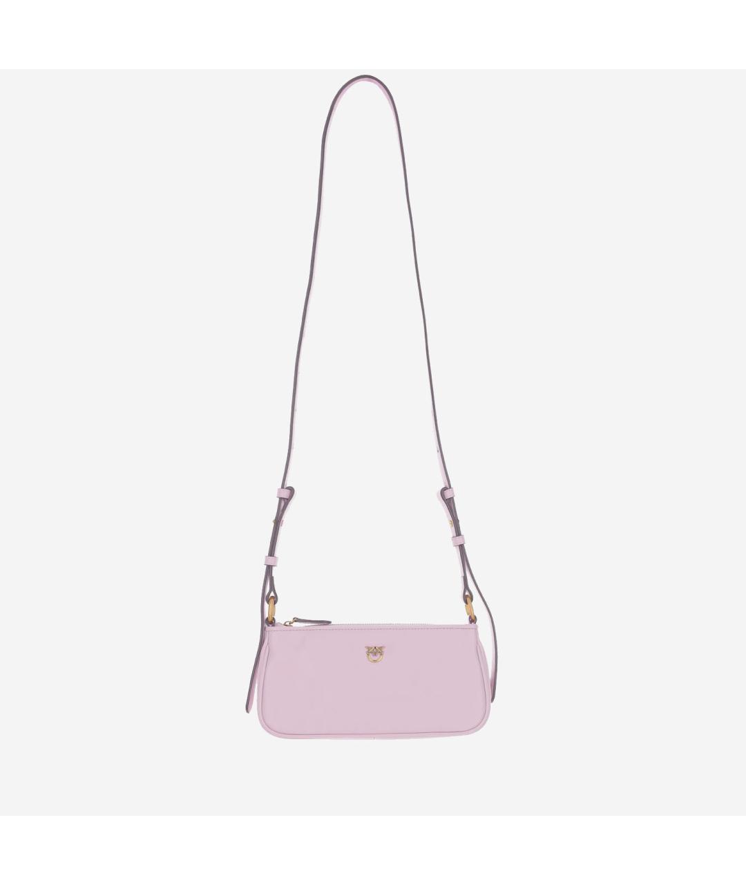 PINKO Розовая кожаная сумка через плечо, фото 5