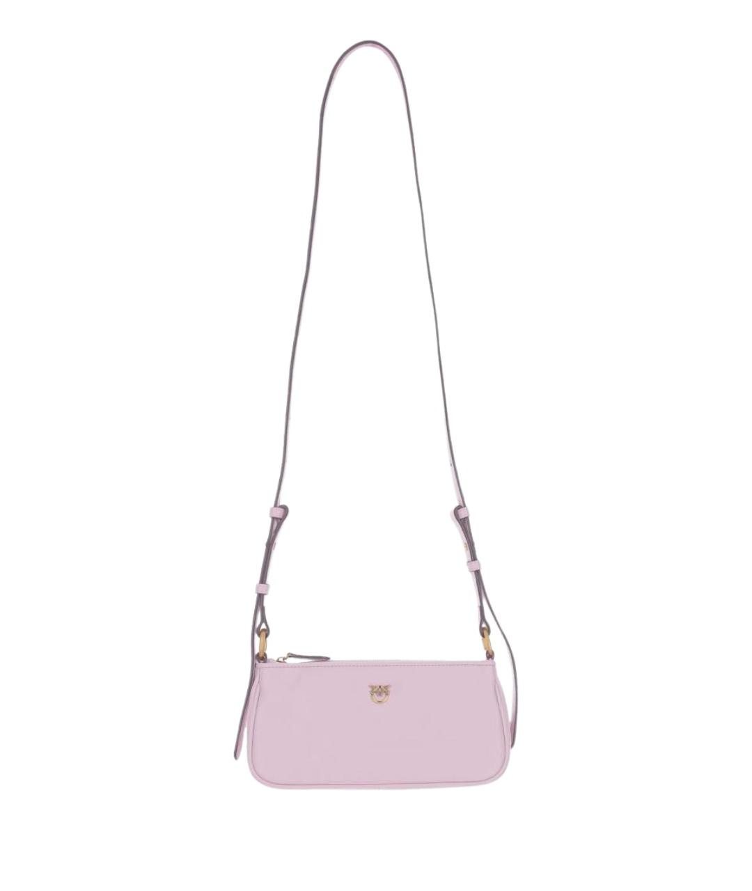 PINKO Розовая кожаная сумка через плечо, фото 1