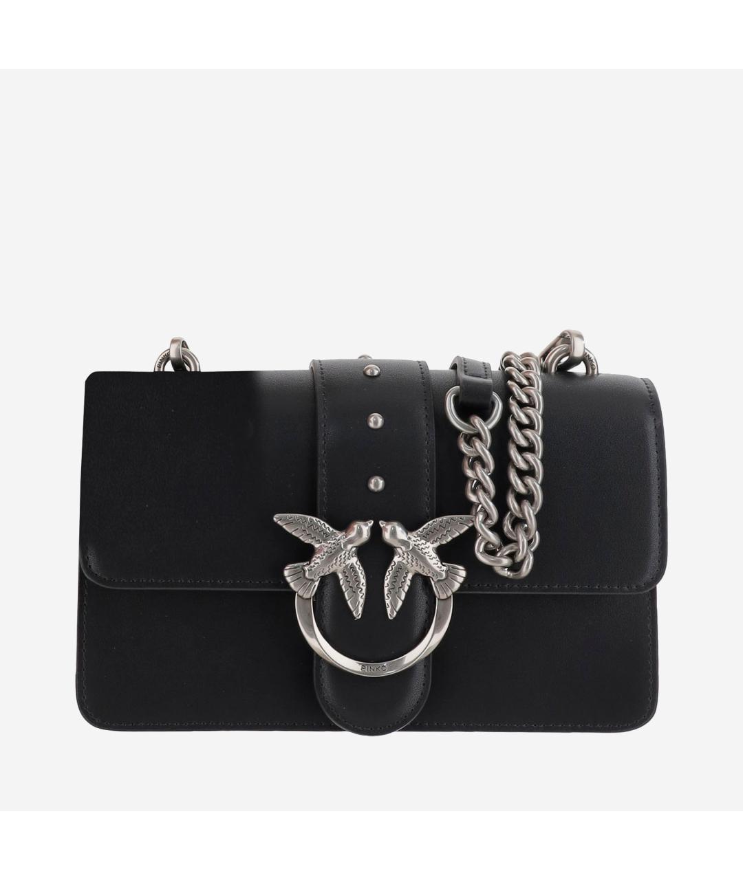 PINKO Черная кожаная сумка через плечо, фото 5