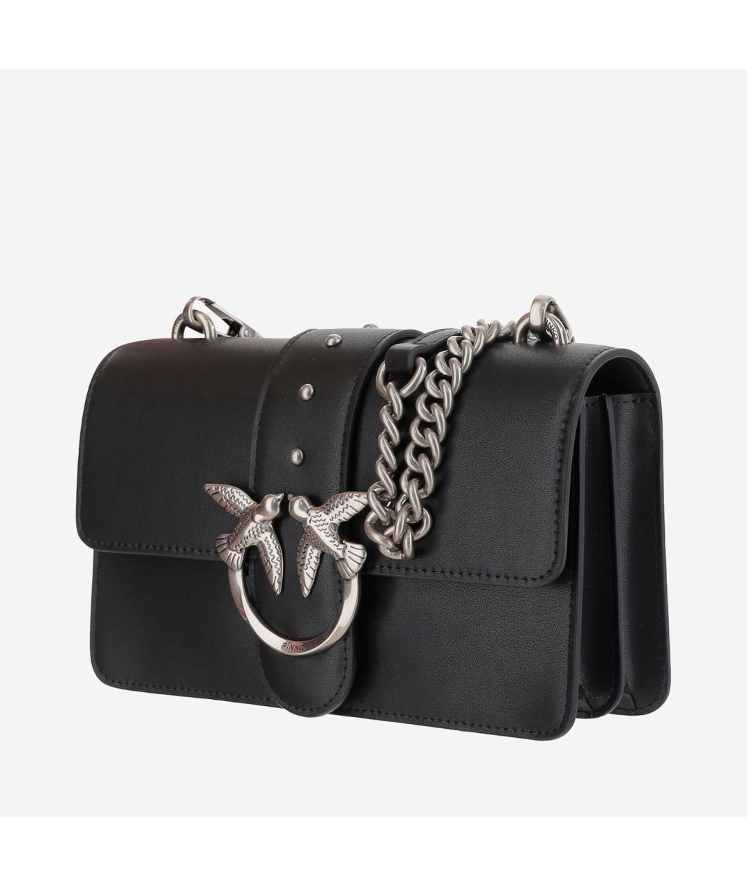 PINKO Черная кожаная сумка через плечо, фото 2