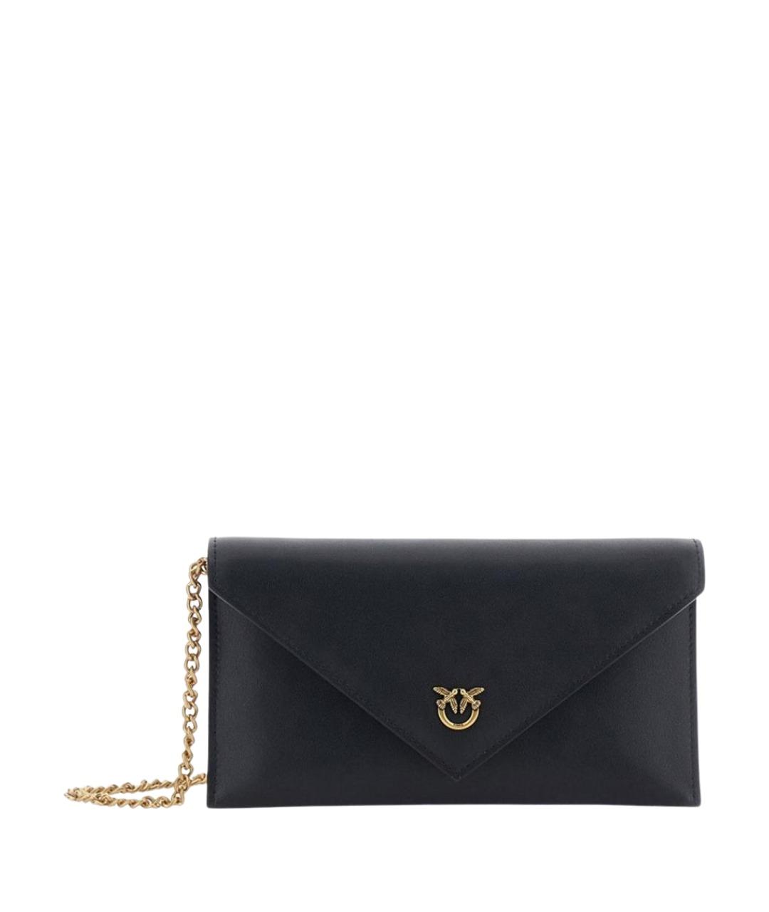 PINKO Черная кожаная сумка через плечо, фото 1