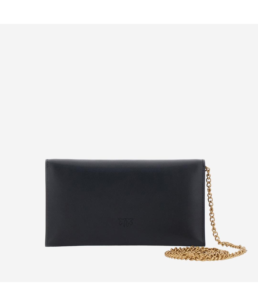 PINKO Черная кожаная сумка через плечо, фото 3