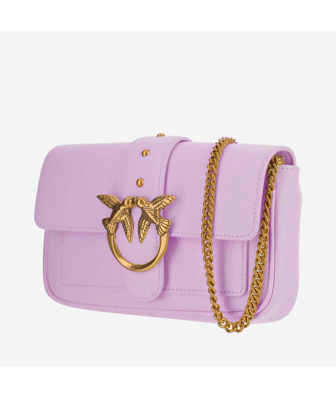 PINKO Розовая кожаная сумка через плечо, фото 2