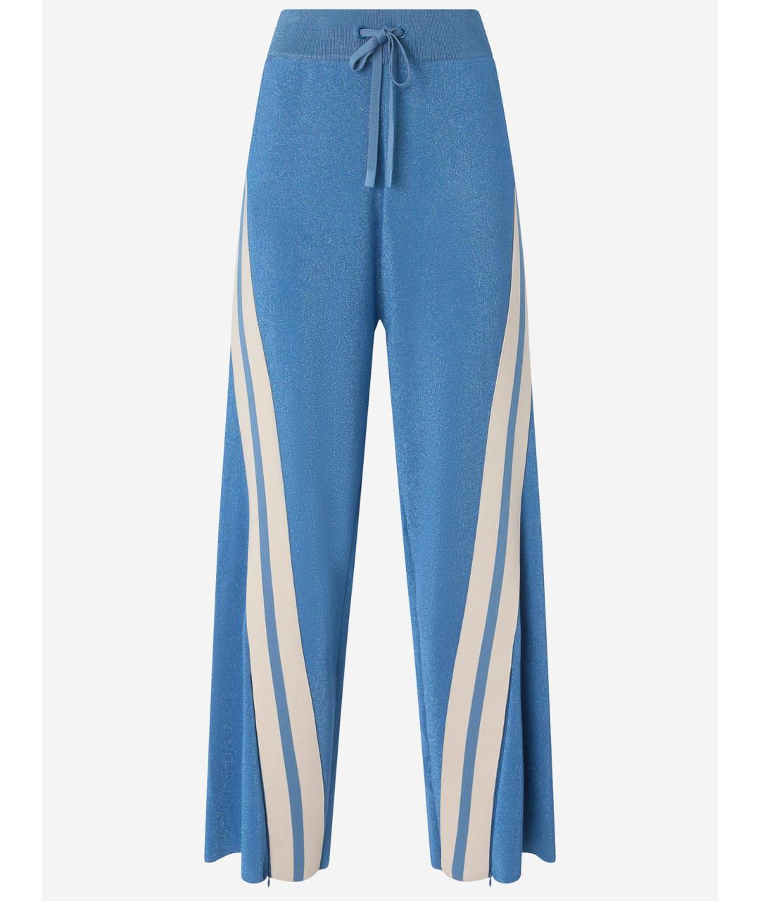 PINKO Голубые брюки широкие, фото 4