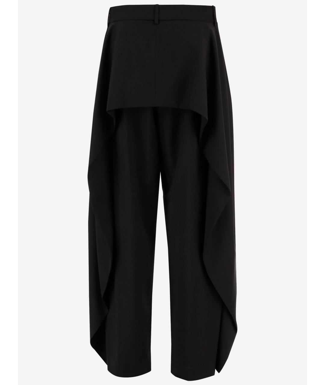 LOEWE Черные шерстяные брюки широкие, фото 2