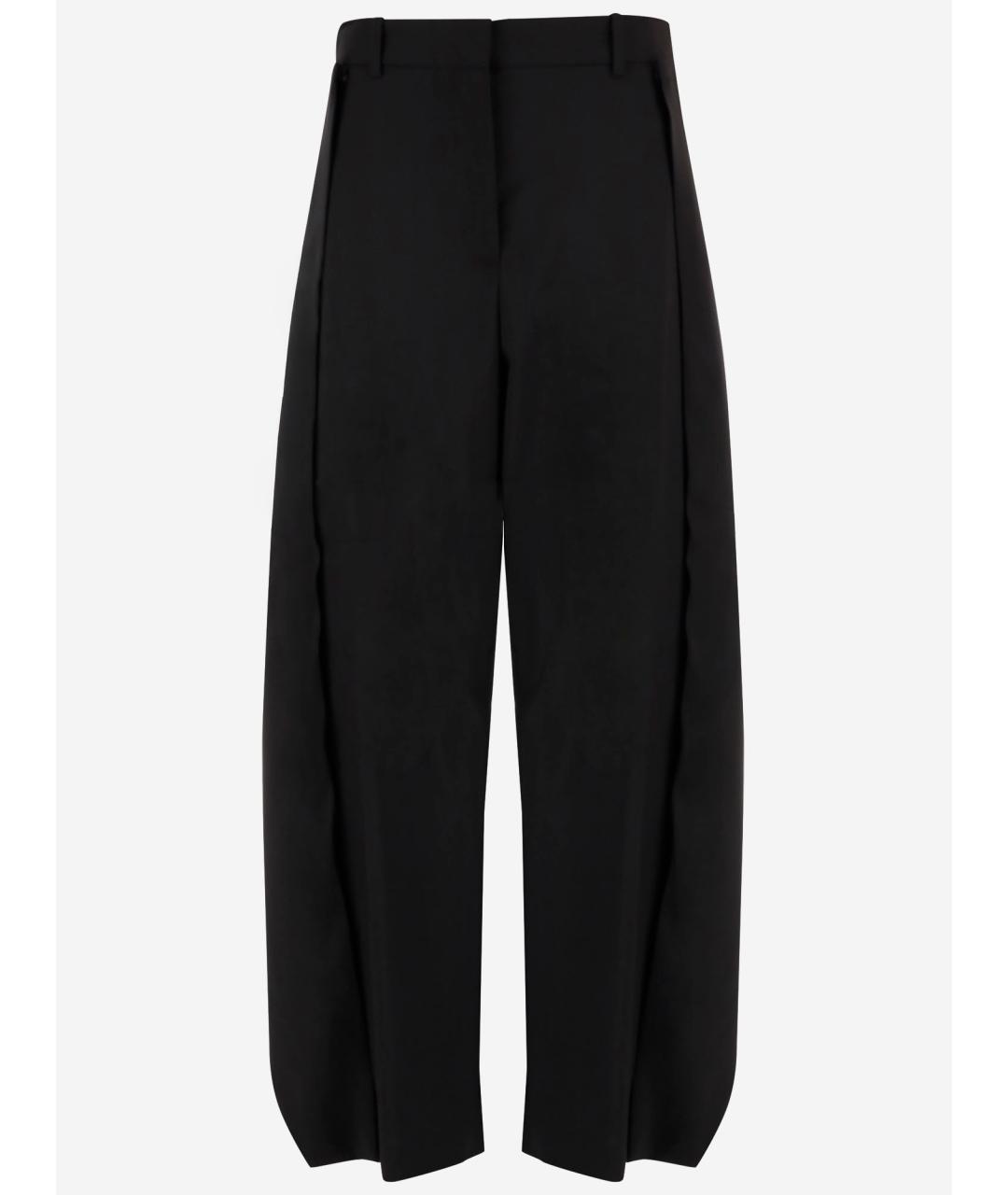 LOEWE Черные шерстяные брюки широкие, фото 4